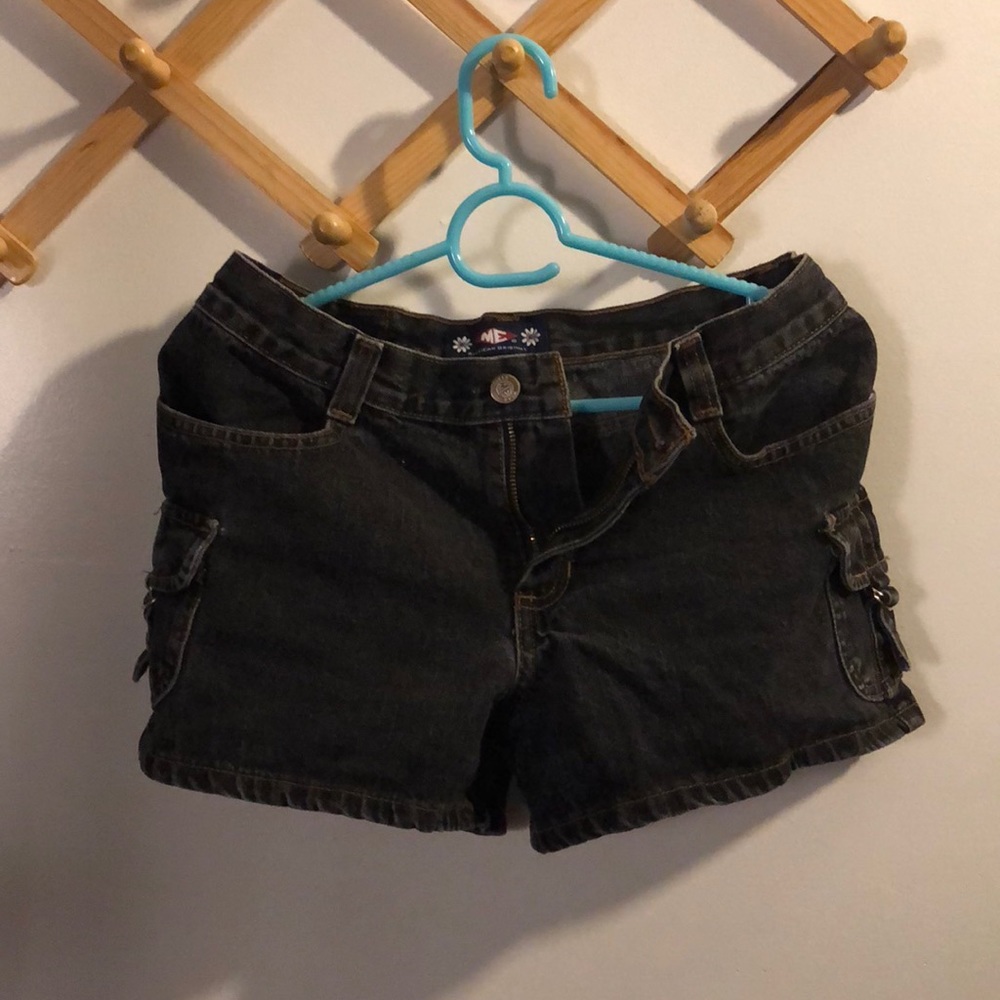 American original black jean shorts size 16